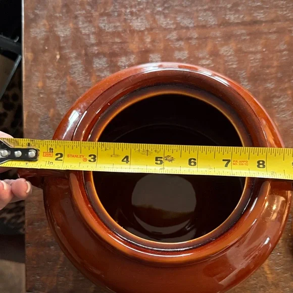 Kook- Brown and White Ceramic Cookware- Bean Pot - Picture 2 of 4